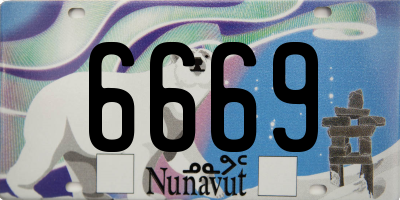 NU license plate 6669