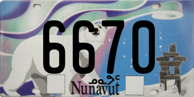 NU license plate 6670