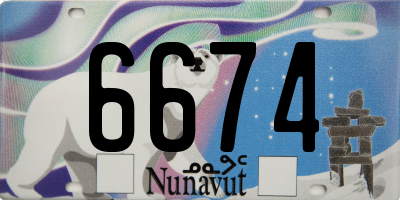 NU license plate 6674