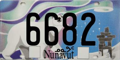 NU license plate 6682