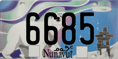 NU license plate 6685