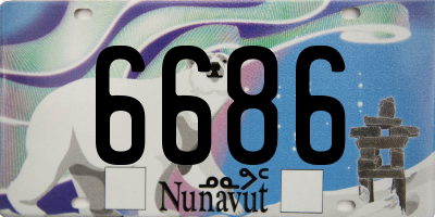 NU license plate 6686