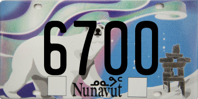 NU license plate 6700