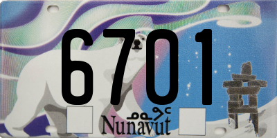 NU license plate 6701