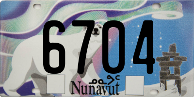 NU license plate 6704