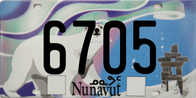 NU license plate 6705