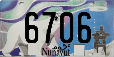 NU license plate 6706