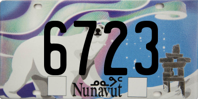 NU license plate 6723