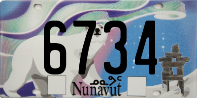 NU license plate 6734