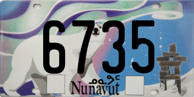 NU license plate 6735