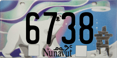 NU license plate 6738