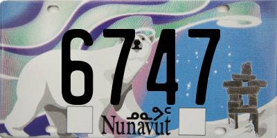 NU license plate 6747