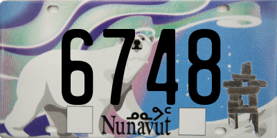 NU license plate 6748