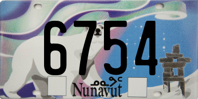 NU license plate 6754