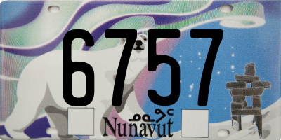 NU license plate 6757