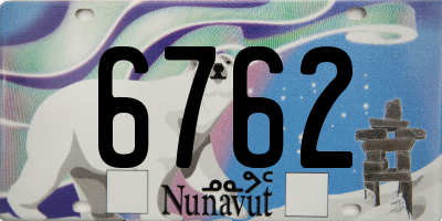 NU license plate 6762