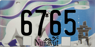 NU license plate 6765