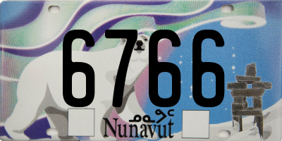 NU license plate 6766