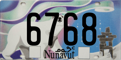 NU license plate 6768