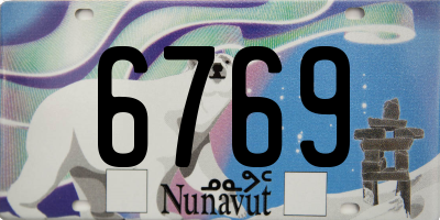 NU license plate 6769