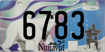 NU license plate 6783