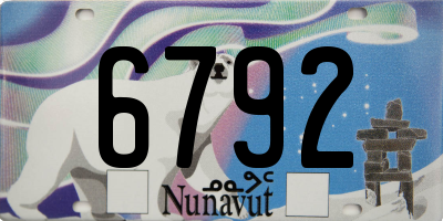 NU license plate 6792