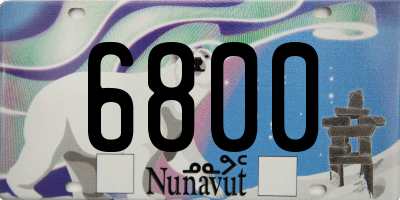 NU license plate 6800