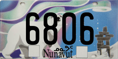 NU license plate 6806