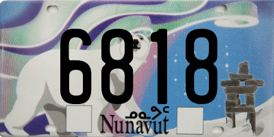 NU license plate 6818