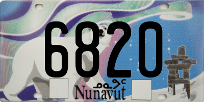 NU license plate 6820