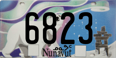 NU license plate 6823