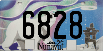 NU license plate 6828