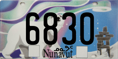 NU license plate 6830