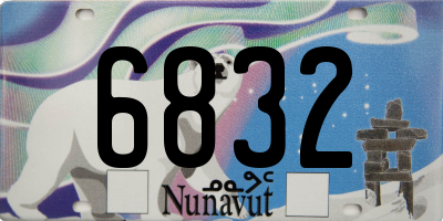 NU license plate 6832