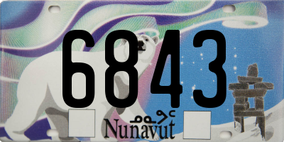 NU license plate 6843