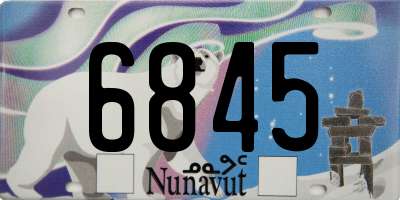 NU license plate 6845