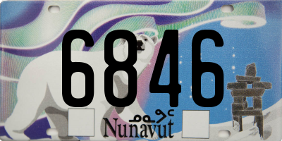 NU license plate 6846