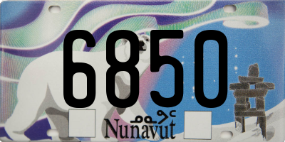 NU license plate 6850