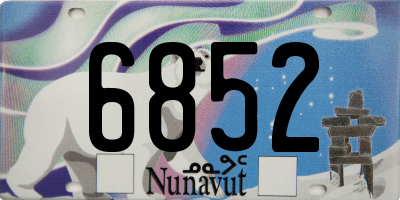 NU license plate 6852