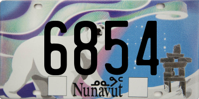 NU license plate 6854