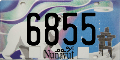 NU license plate 6855