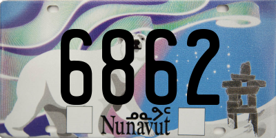 NU license plate 6862