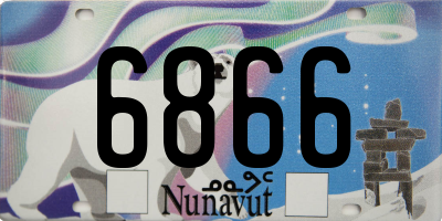 NU license plate 6866