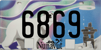 NU license plate 6869