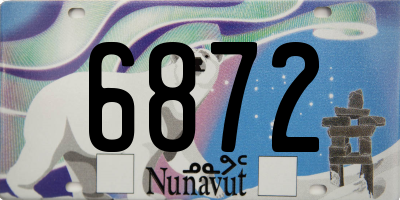 NU license plate 6872