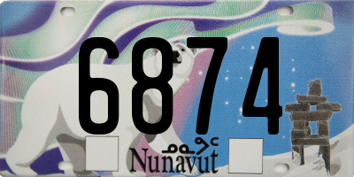 NU license plate 6874