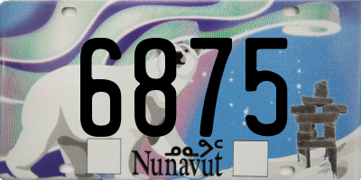 NU license plate 6875