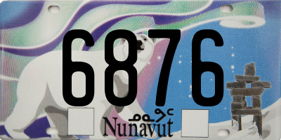 NU license plate 6876