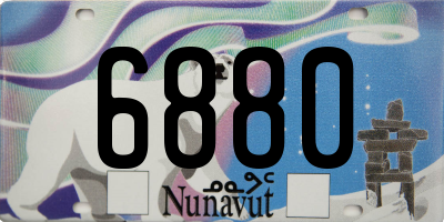 NU license plate 6880