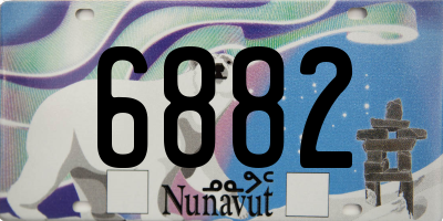 NU license plate 6882